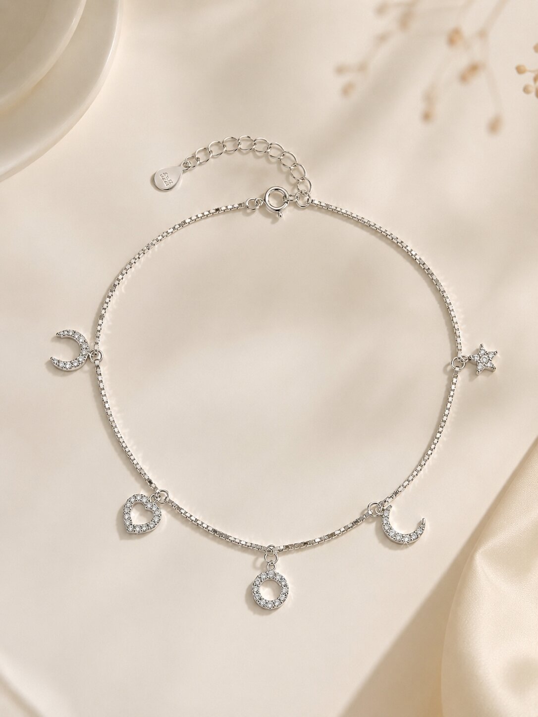 Charm Silver Anklet