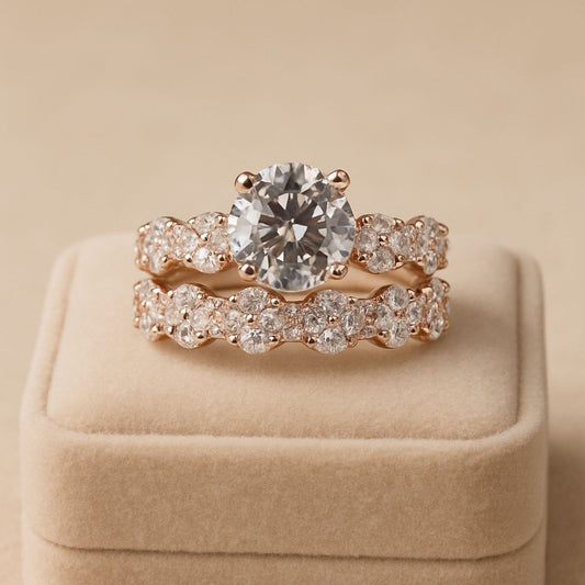 Royal Mirage Rose Gold Silver Ring