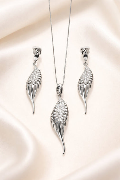 Charming Silver Pendant Set