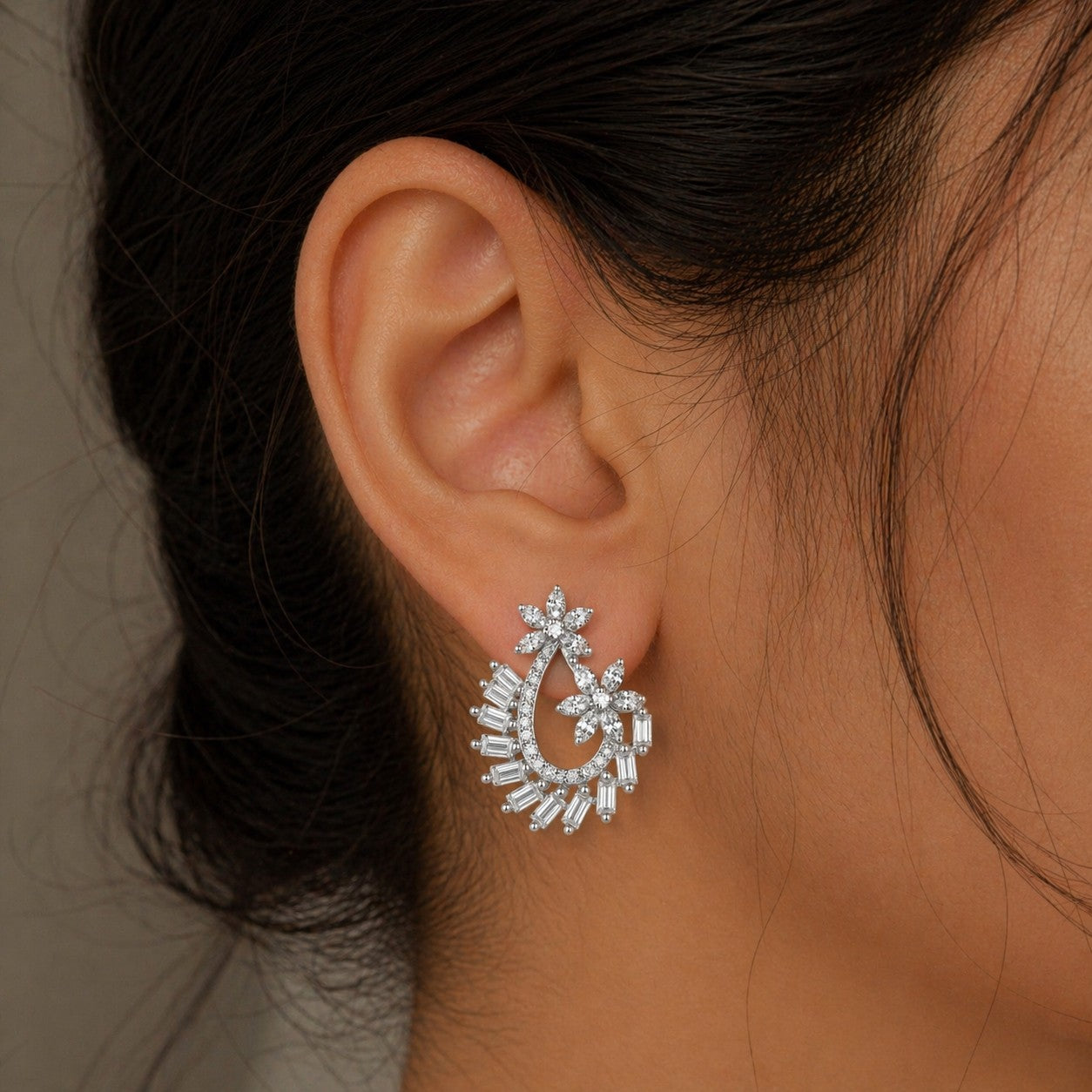 Silver Flare Earrings