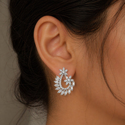 Silver Flare Earrings