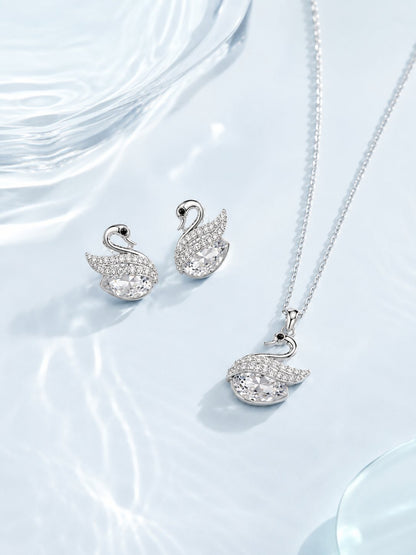 Lunara Swan Pendant Set
