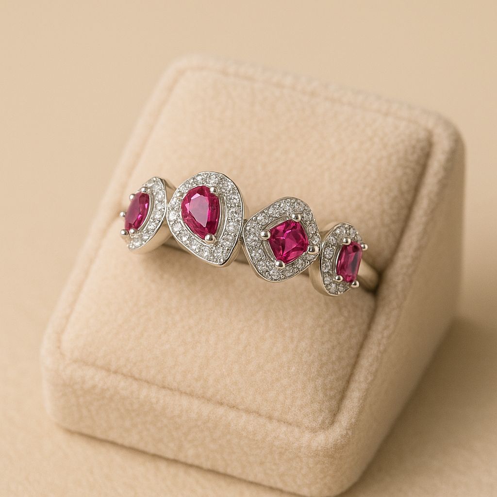 Allure Ruby Silver Ring