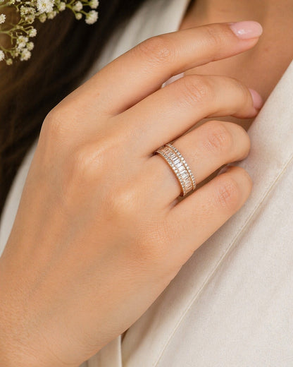 LUNA ROSEGOLD SILVER RING