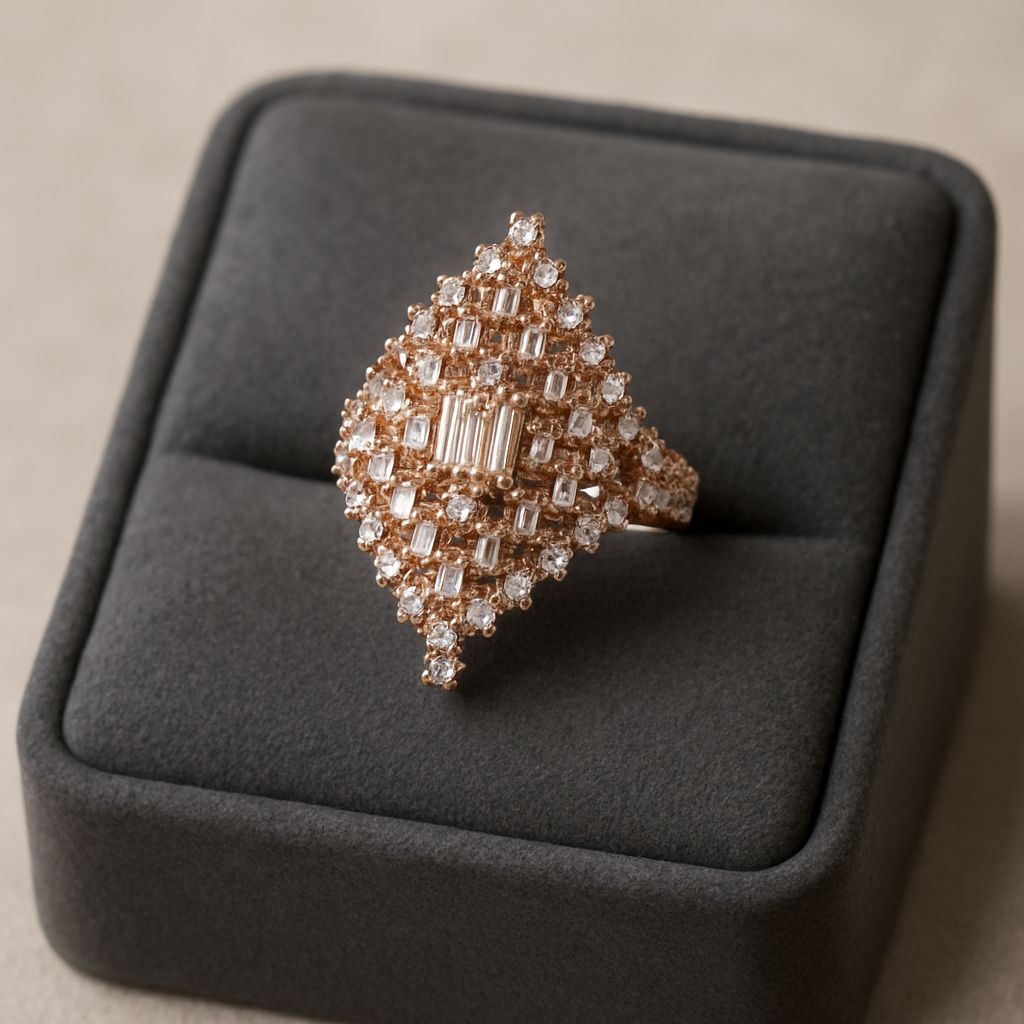 Royal Rosegold Silver Ring