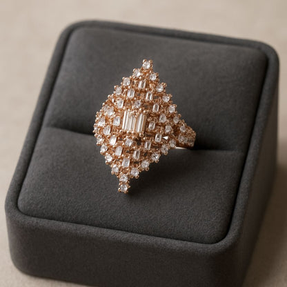 Royal Rosegold Silver Ring