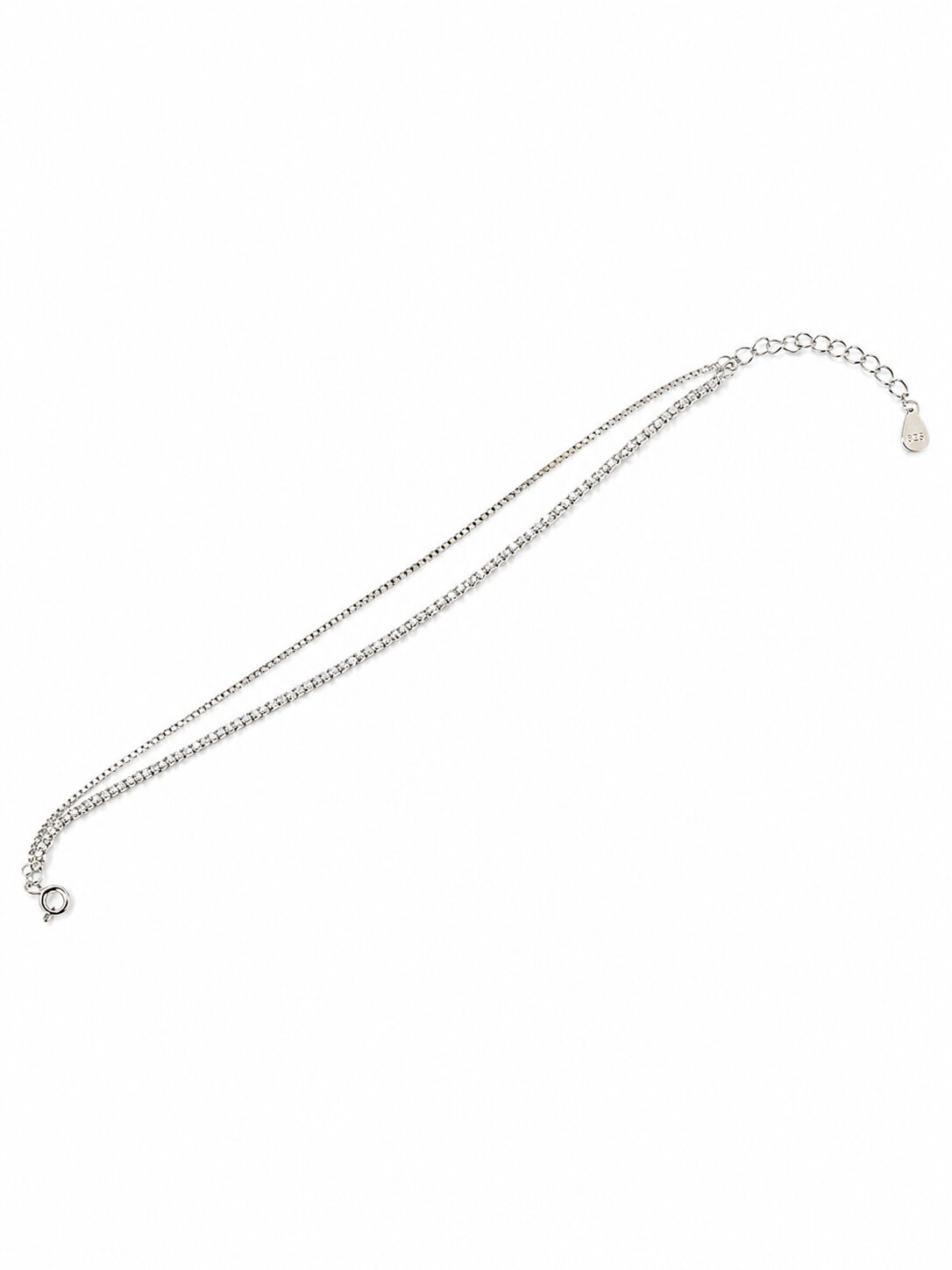 Dual Tennis Silver Bracelet