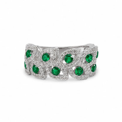 Emerald Ivy Silver Ring