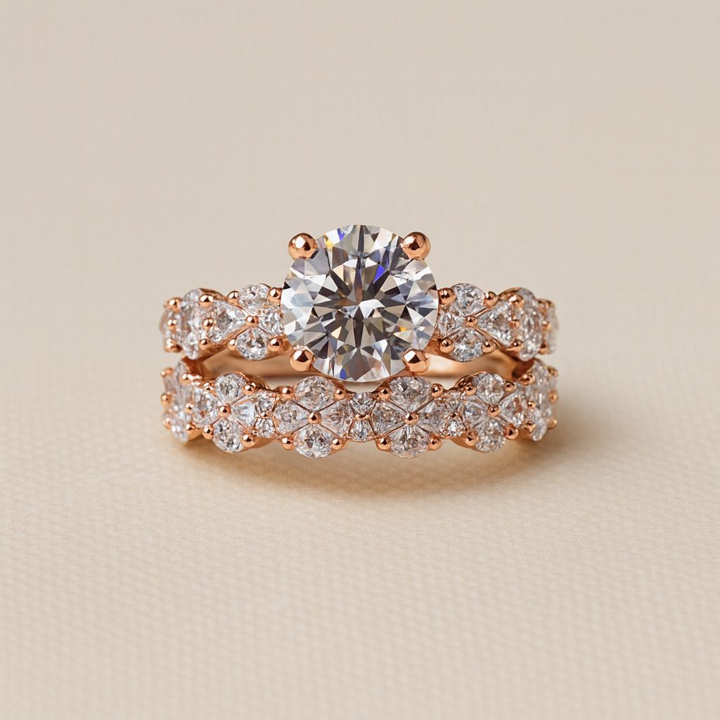 Royal Mirage Rosegold Silver Ring