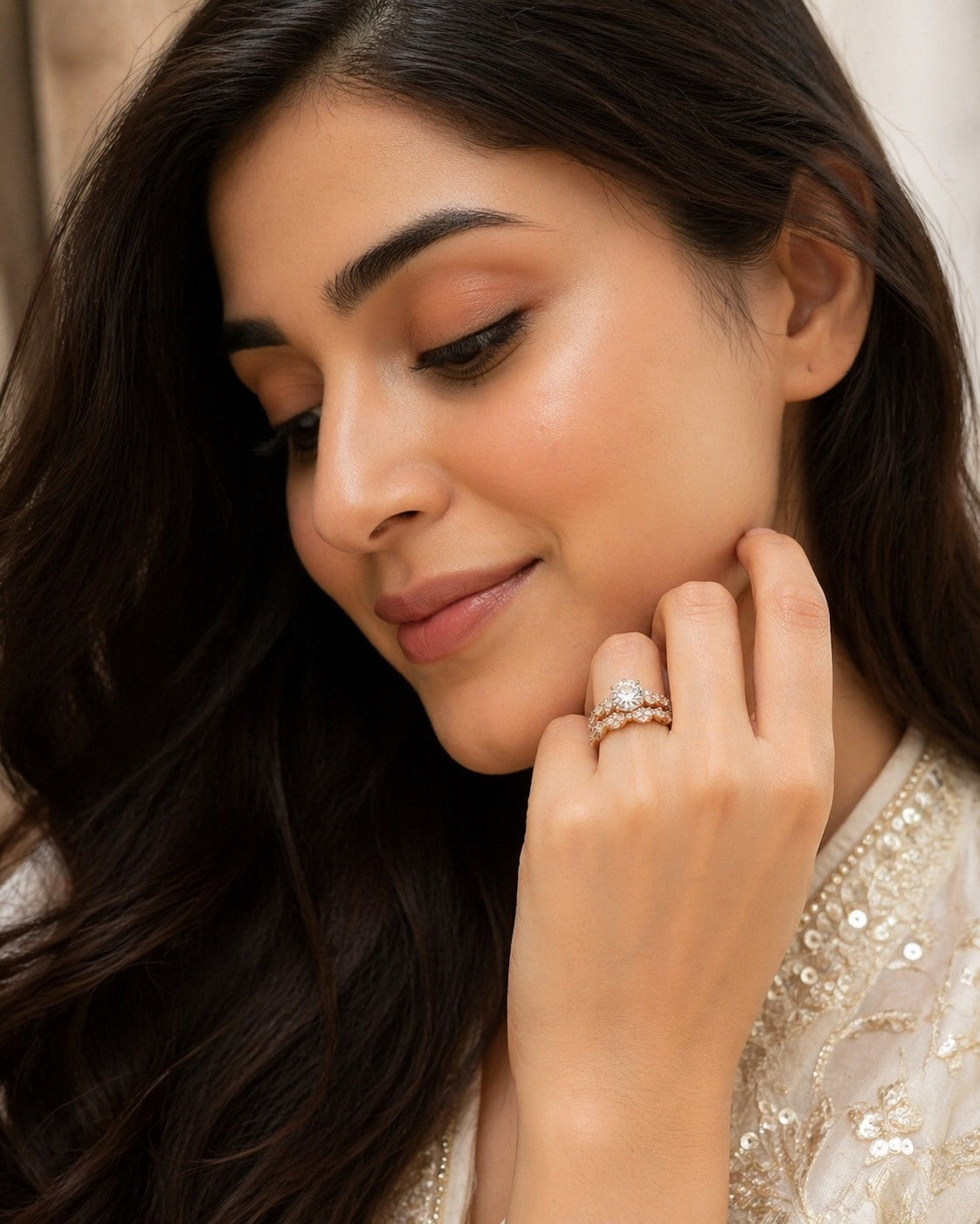 Royal Mirage Rosegold Silver Ring