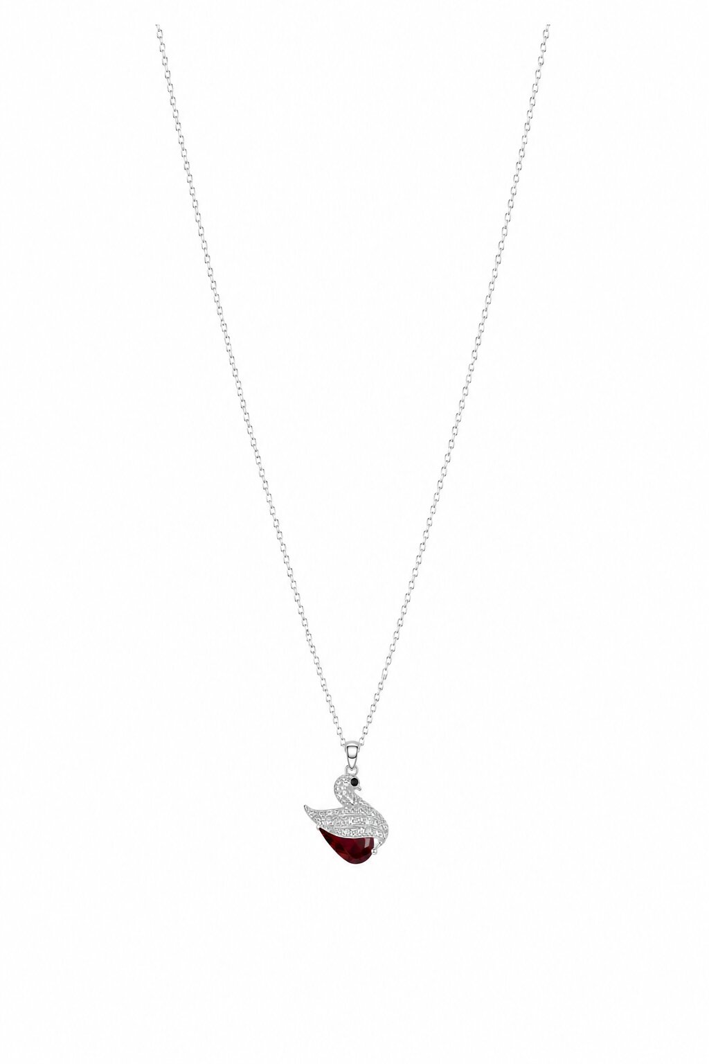 Ruby Swan Necklace