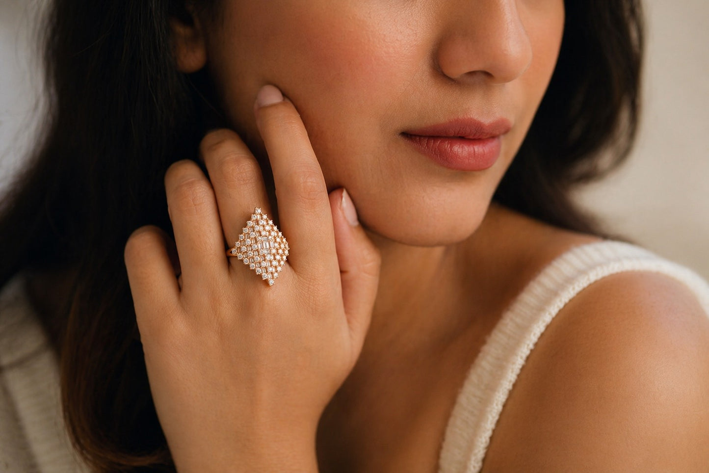 Royal Rosegold Silver Ring