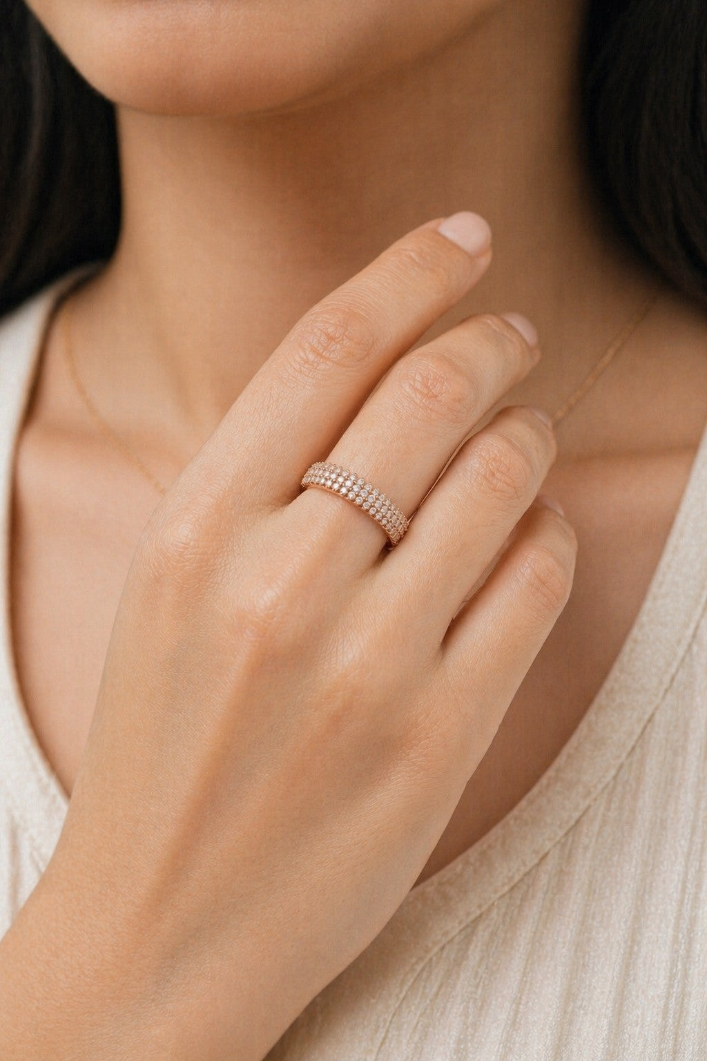 Eternal Rosegold Silver Ring