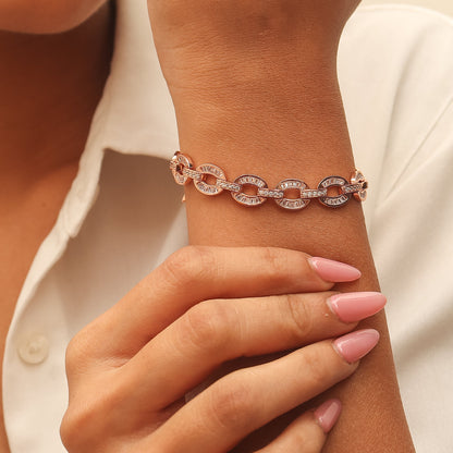 Rose-Gold-Diamond-Link-Bracelet