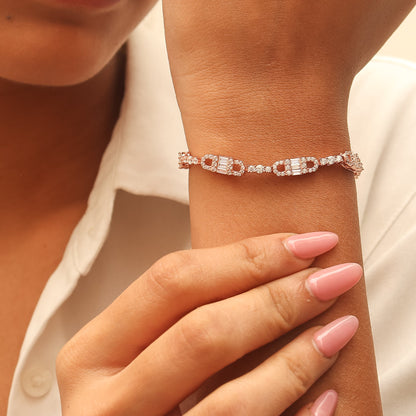 Rose-Gold-Loop-Silver-Bracelet