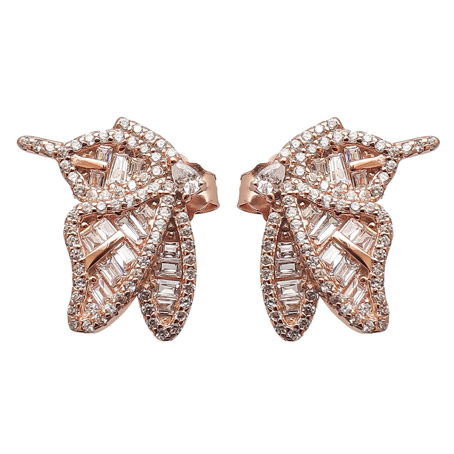 Rose Gold Butterfly Earrings