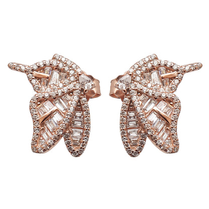 Rose Gold Butterfly Earrings