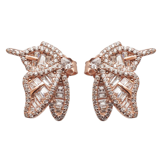 Rose Gold Butterfly Earrings