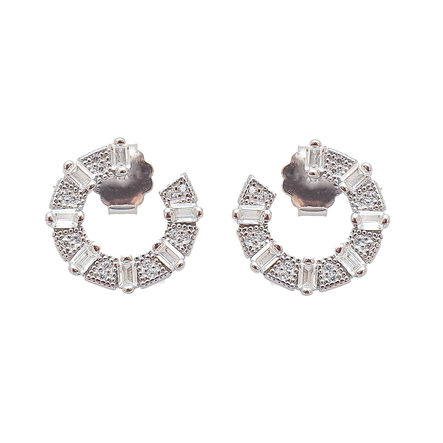 Crystal Casual Silver Earrings
