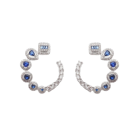 Elegant Sapphire Diamond Earrings