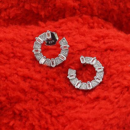 Crystal Casual Silver Earrings