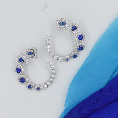 Elegant Sapphire Diamond Earrings