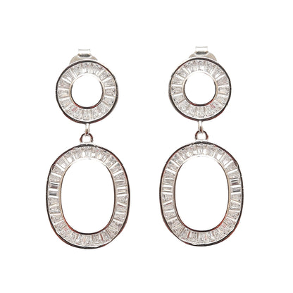 Classic Round Danglers Silver Earrings