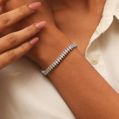 Dazzling-Diamond-Tennis-Silver-Bracelet