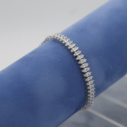 Dazzling-Diamond-Tennis-Silver-Bracelet