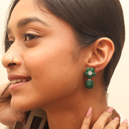 Ball Drop Silver Earrings