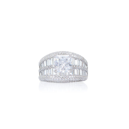 Zen Spark Diamond Silver Ring
