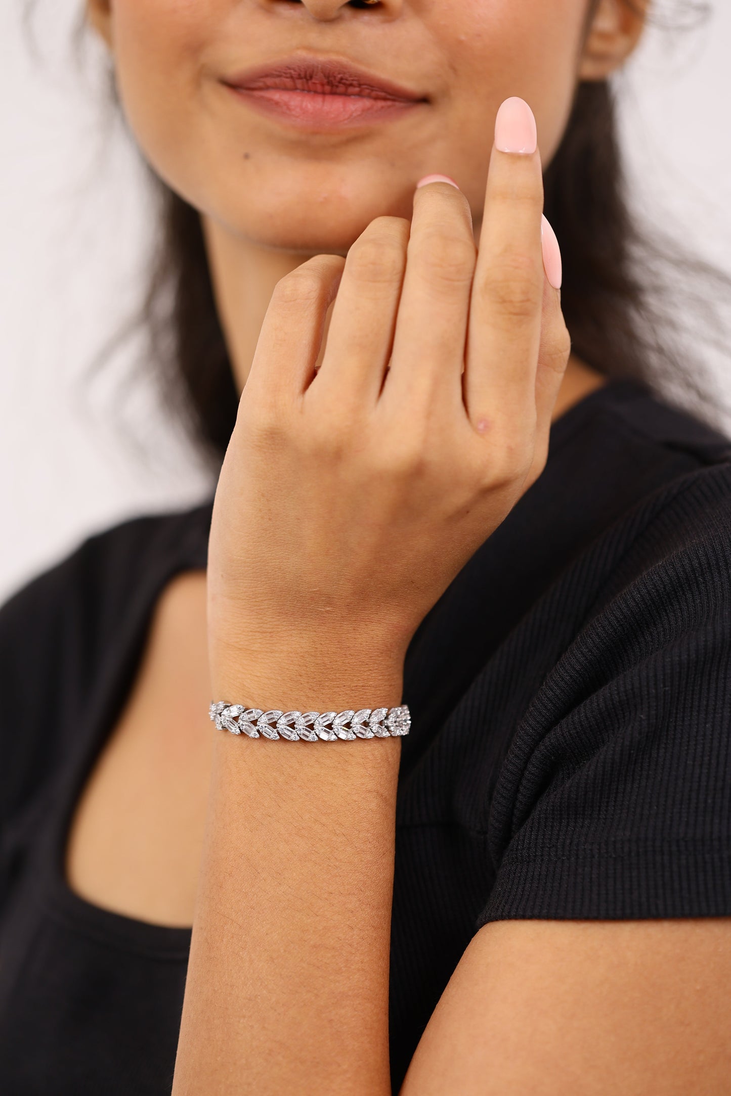 Pure Shine Diamond Silver Bracelet