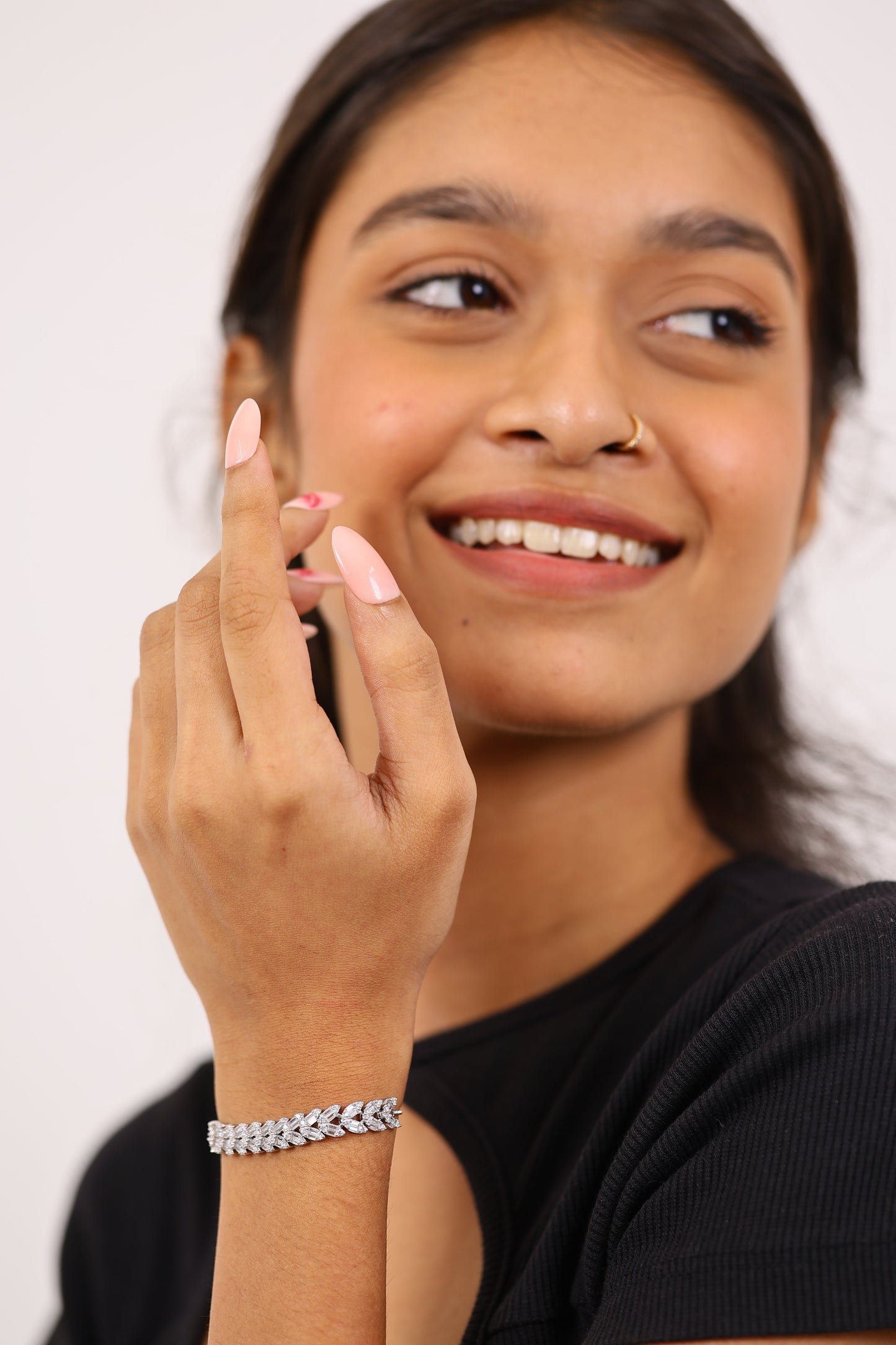 Pure Shine Diamond Silver Bracelet