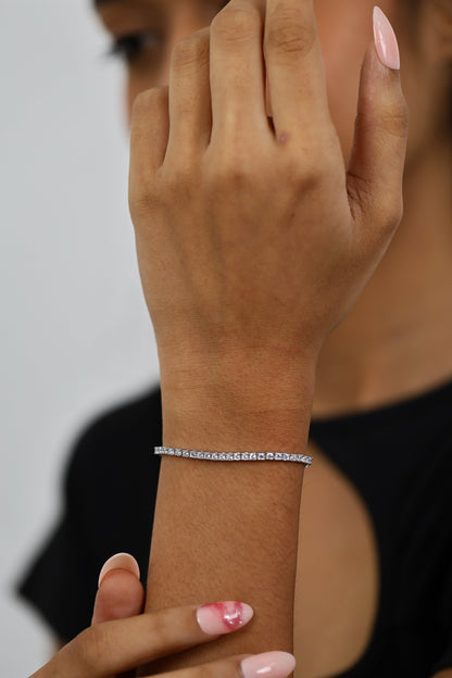 Eternal Diamond Tennis Silver Bracelet