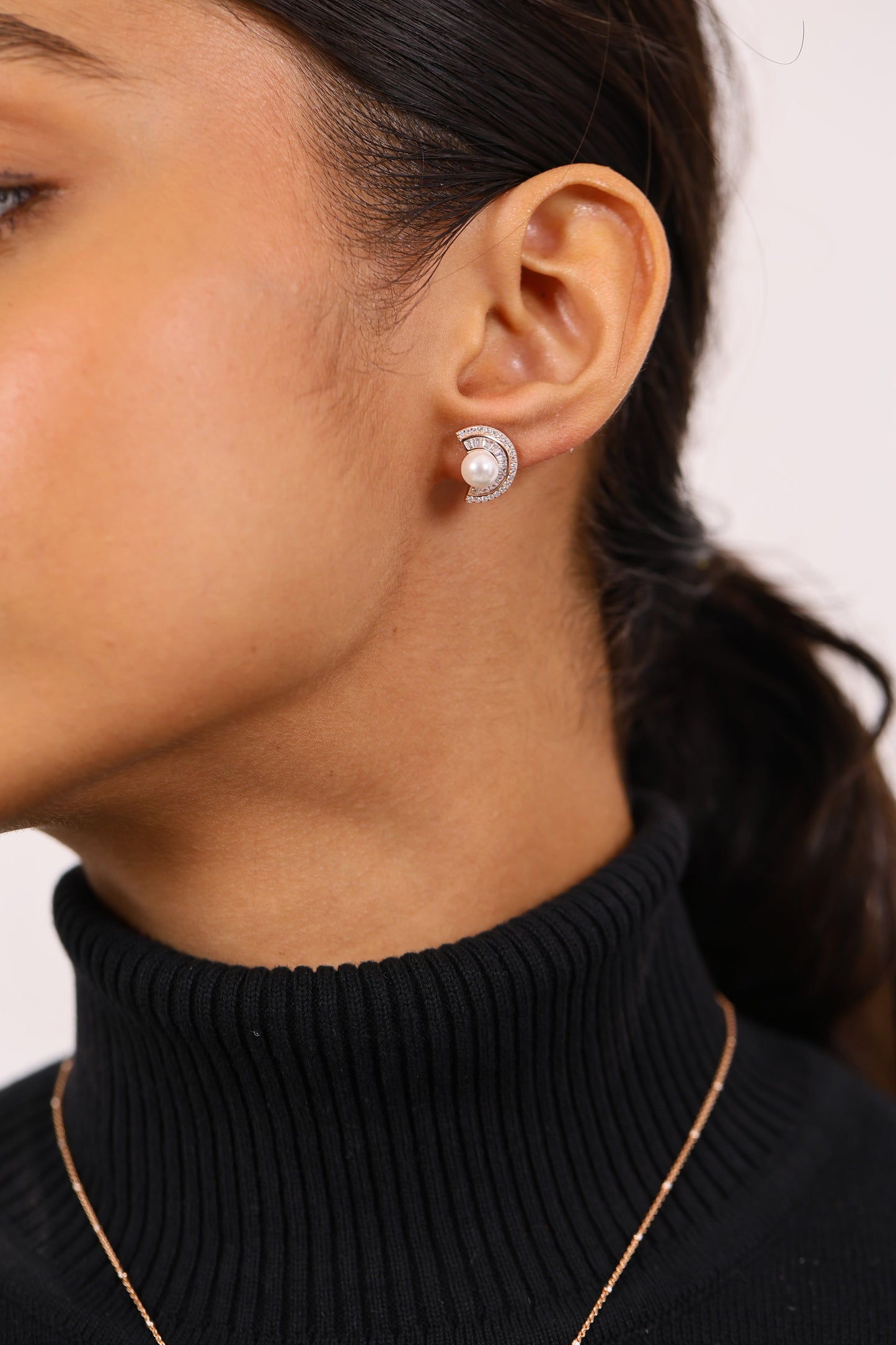 Pearl Promise Rose Gold Silver Pendant Set