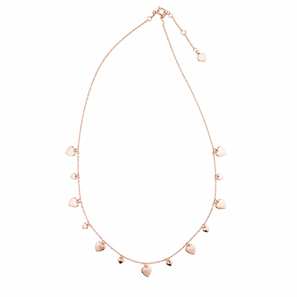 Heart Harmony Charm Rose Gold Silver Necklace