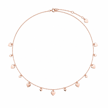 Heart Harmony Charm Rose Gold Silver Necklace