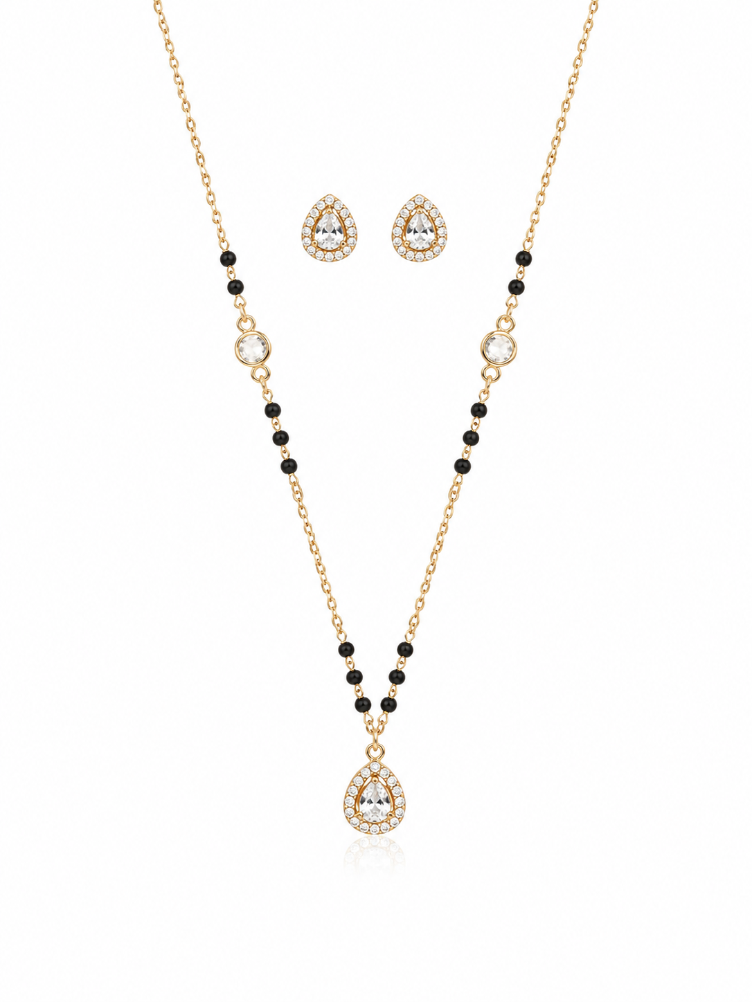 Forever Heart Rose Gold Silver Mangalsutra Set