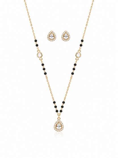 Forever Heart Rose Gold Silver Mangalsutra Set
