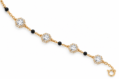 Eternal Spark Rose Gold Silver Mangalsutra Bracelet