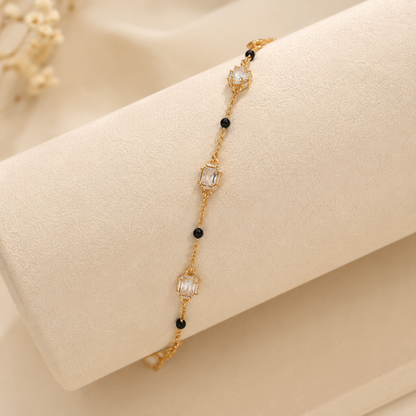 Eternal Spark Rose Gold Silver Mangalsutra Bracelet