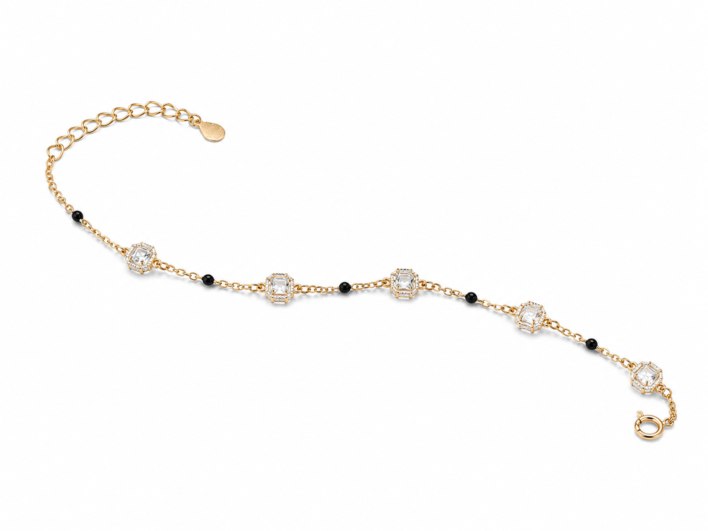 Eternal Spark Rose Gold Silver Mangalsutra Bracelet