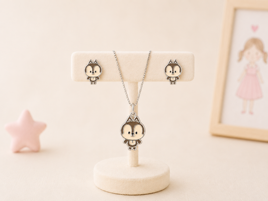 Milo the Monkey Pendant Set