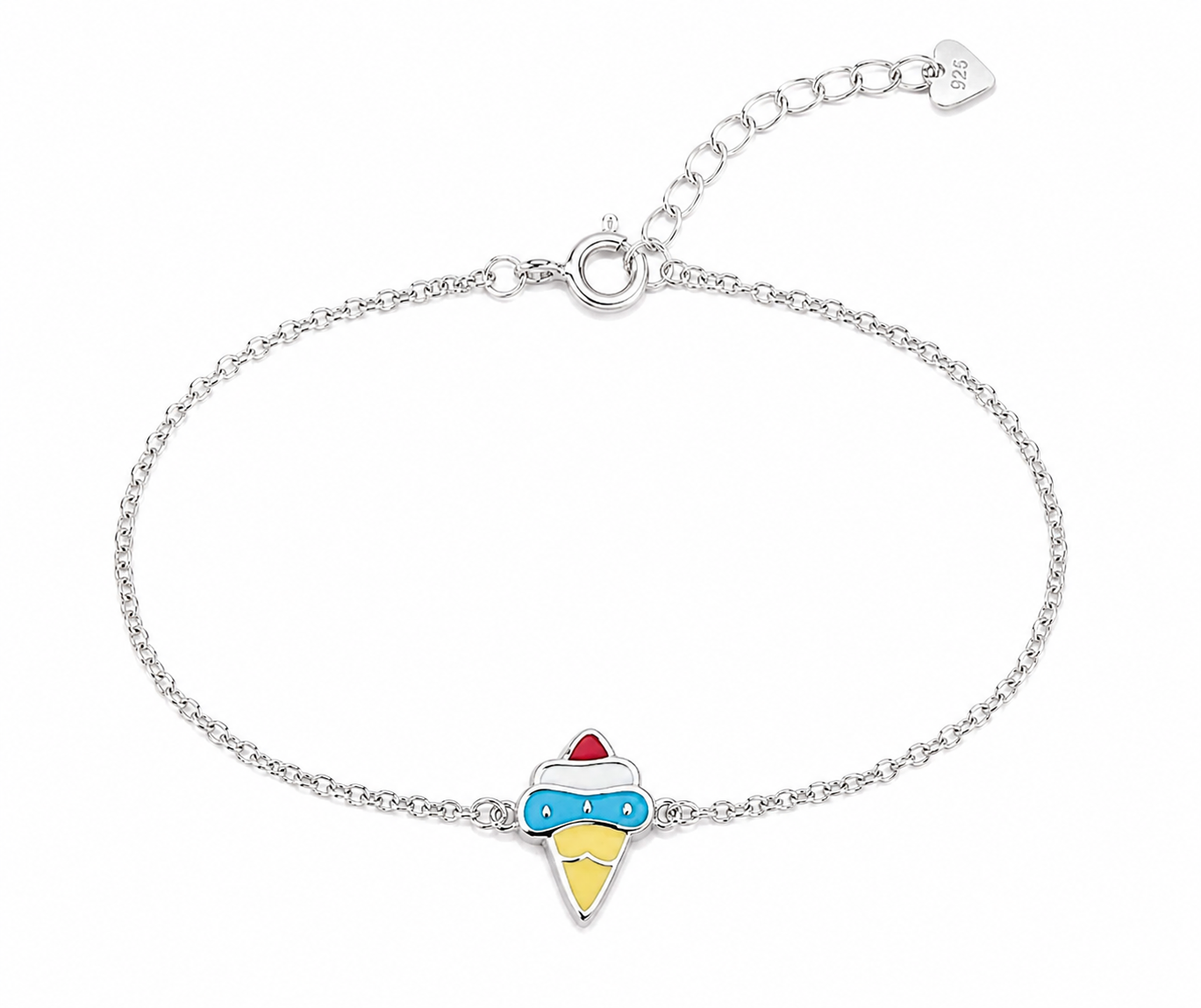 Pastel Ice Cream 925 Sterling Silver Bracelet for Girls