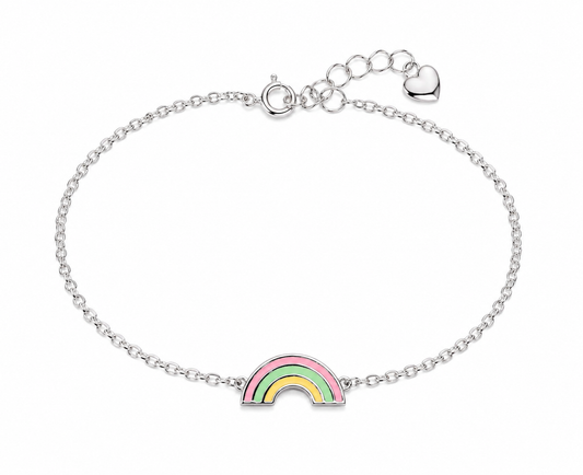 Dream Rainbow Girls Silver Bracelet