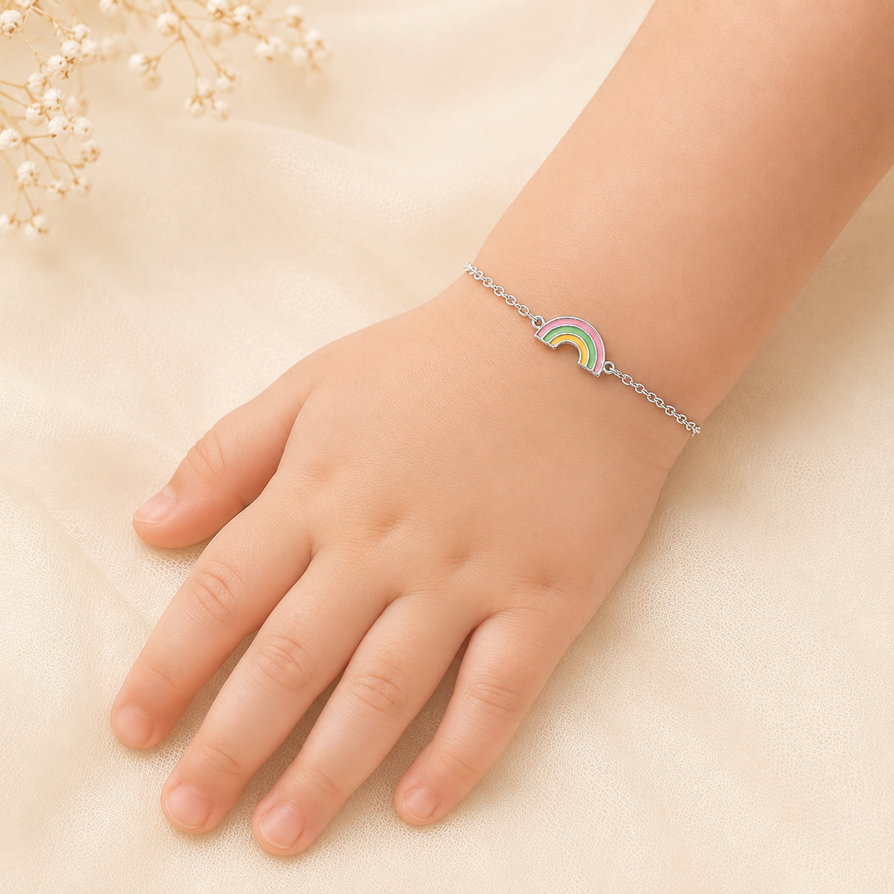 Dream Rainbow Girls Silver Bracelet