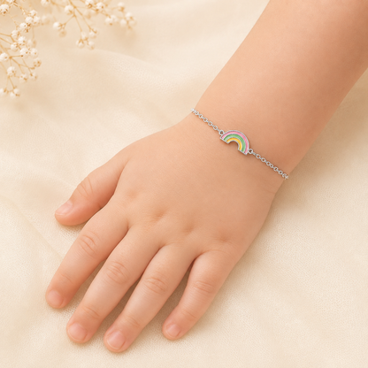 Dream Rainbow Girls Silver Bracelet