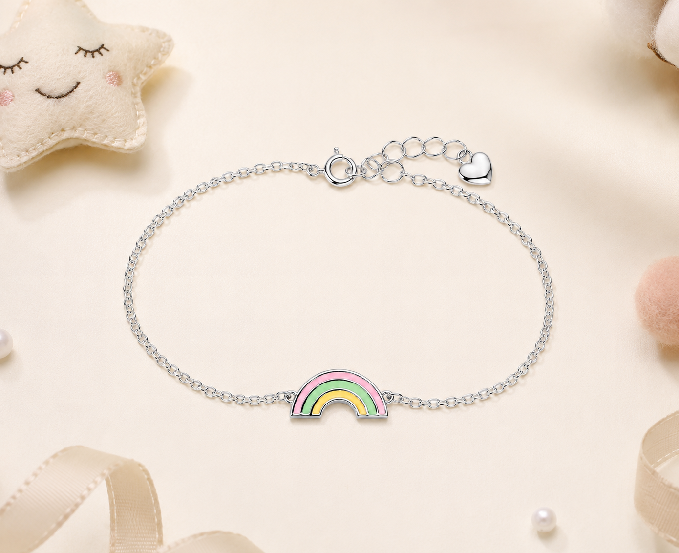 Dream Rainbow Girls Silver Bracelet