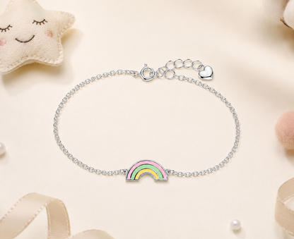 Dream Rainbow Girls Silver Bracelet
