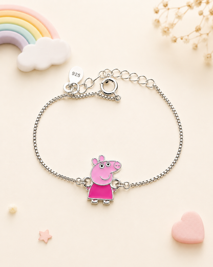 Little Piggy Girls  Sterling Bracelet